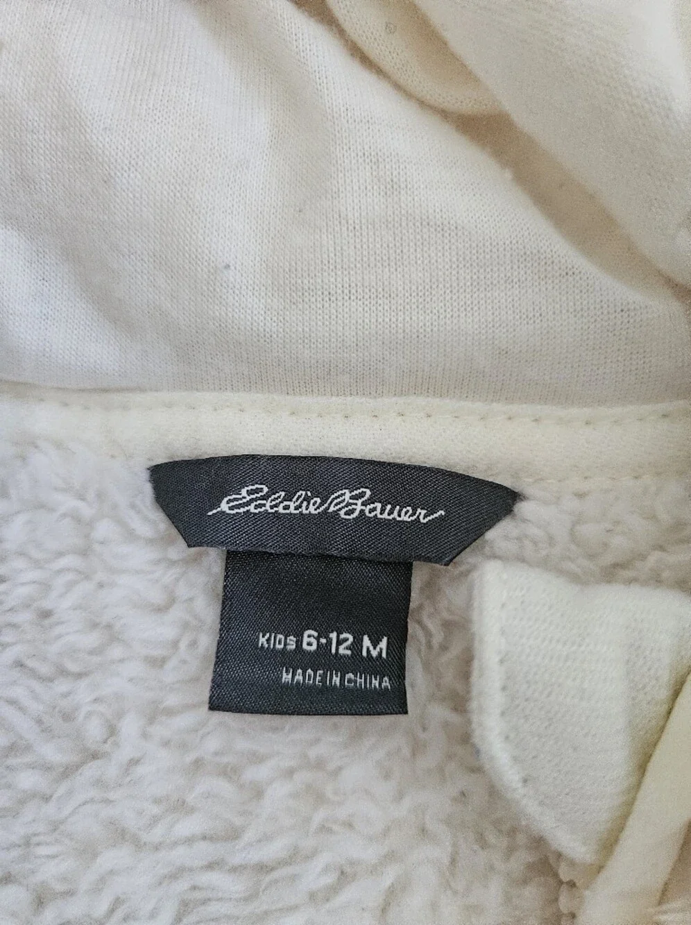 Eddie Bauer Fleece Snowsuit Size 6-12 Months In Cream